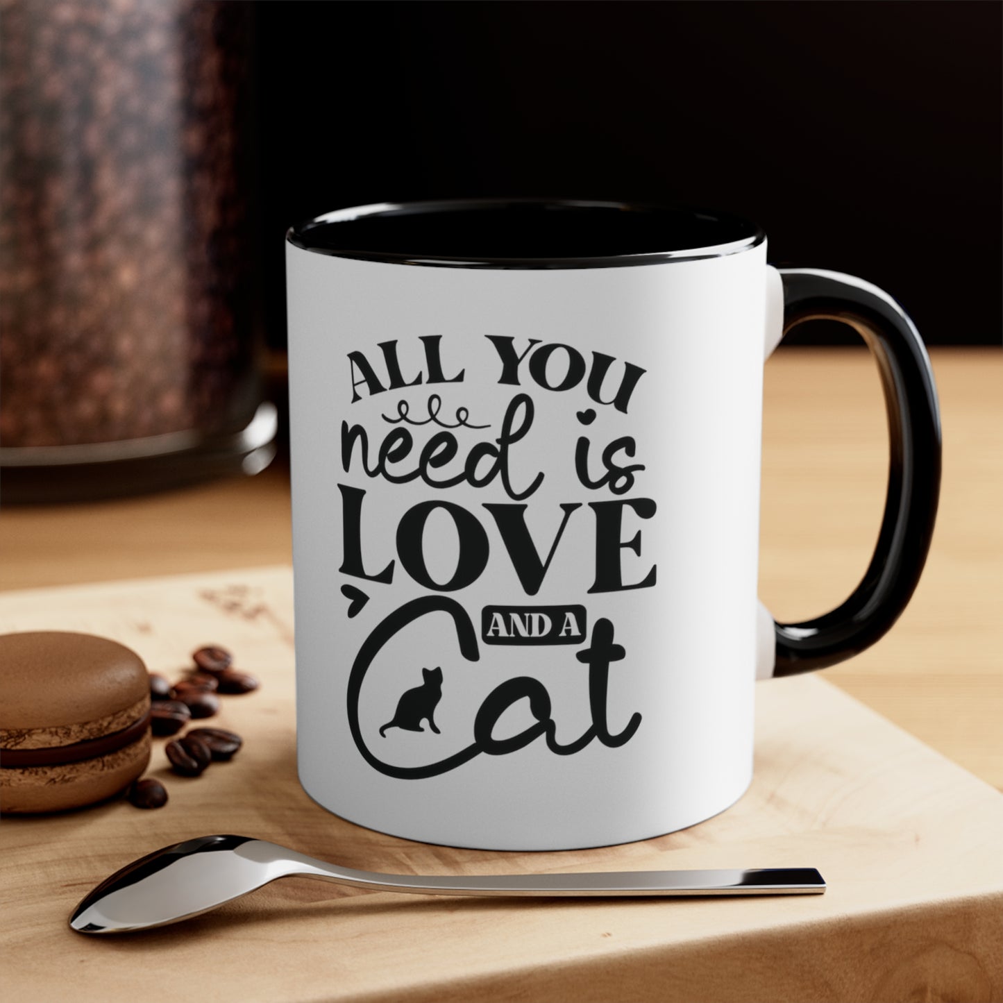 Cat Mom Accent Coffee Mug Gift for Cat Lovers