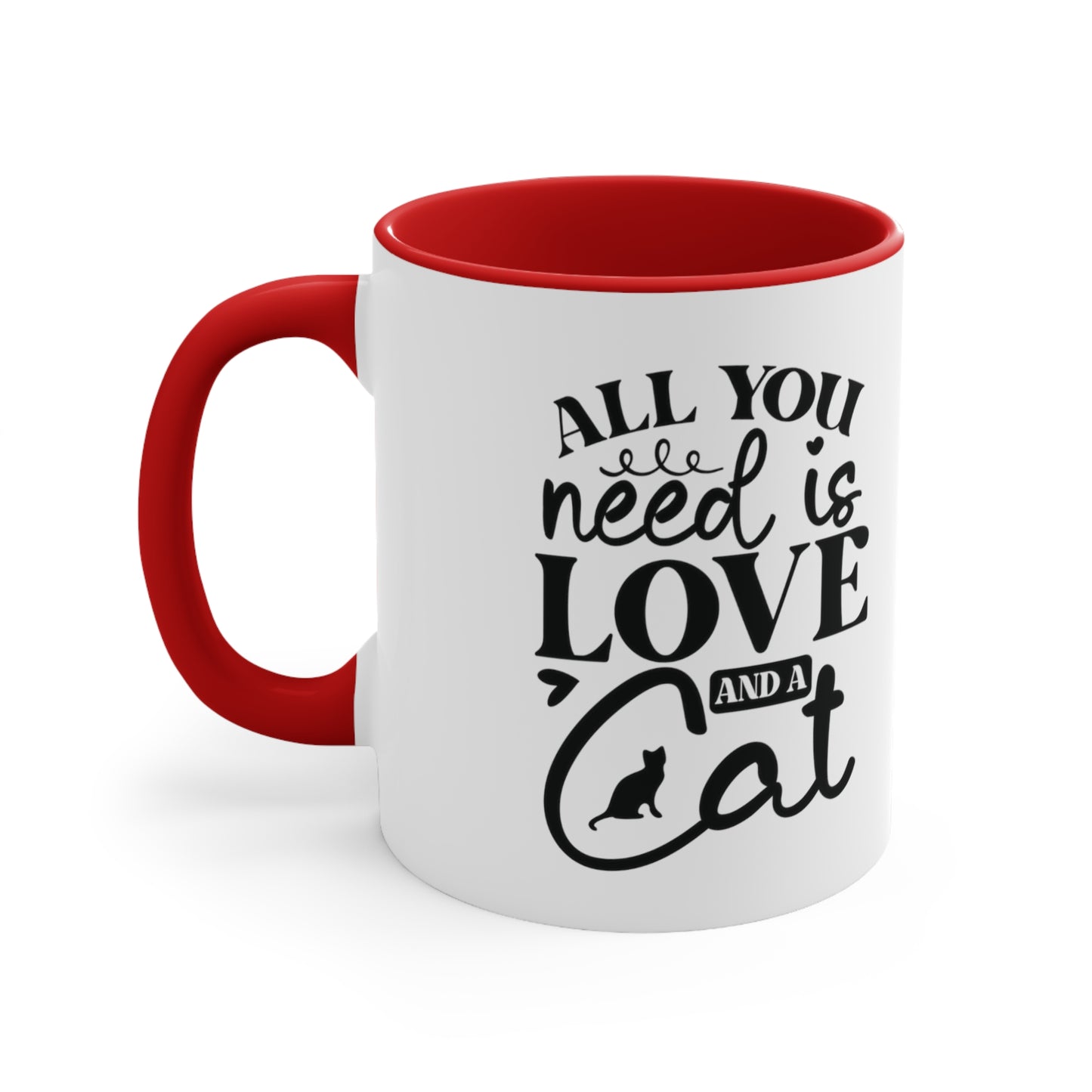 Cat Mom Accent Coffee Mug Gift for Cat Lovers