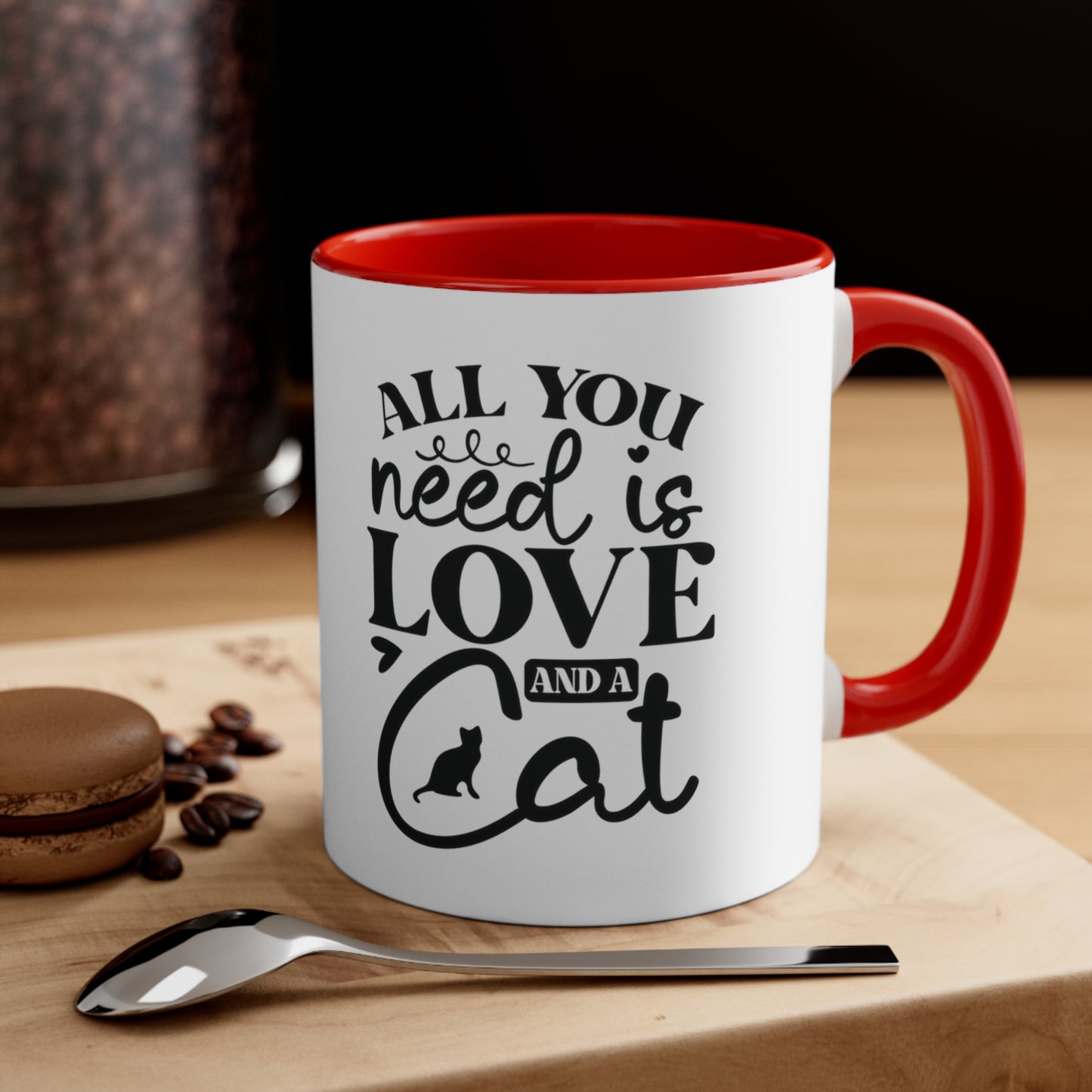 Cat Mom Accent Coffee Mug Gift for Cat Lovers