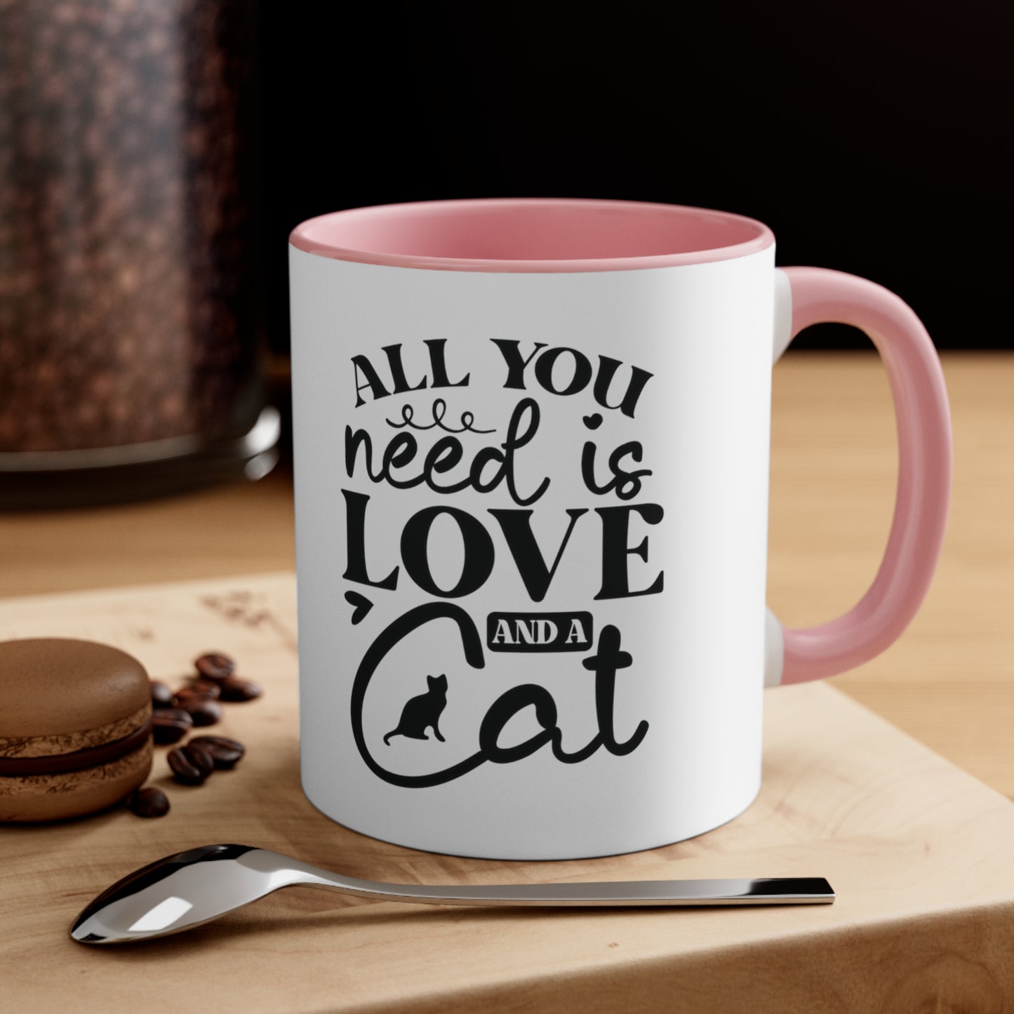 Cat Mom Accent Coffee Mug Gift for Cat Lovers