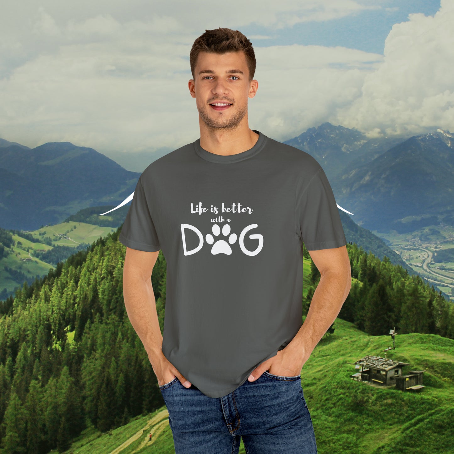 Unisex  T-shirt Life is better with dog