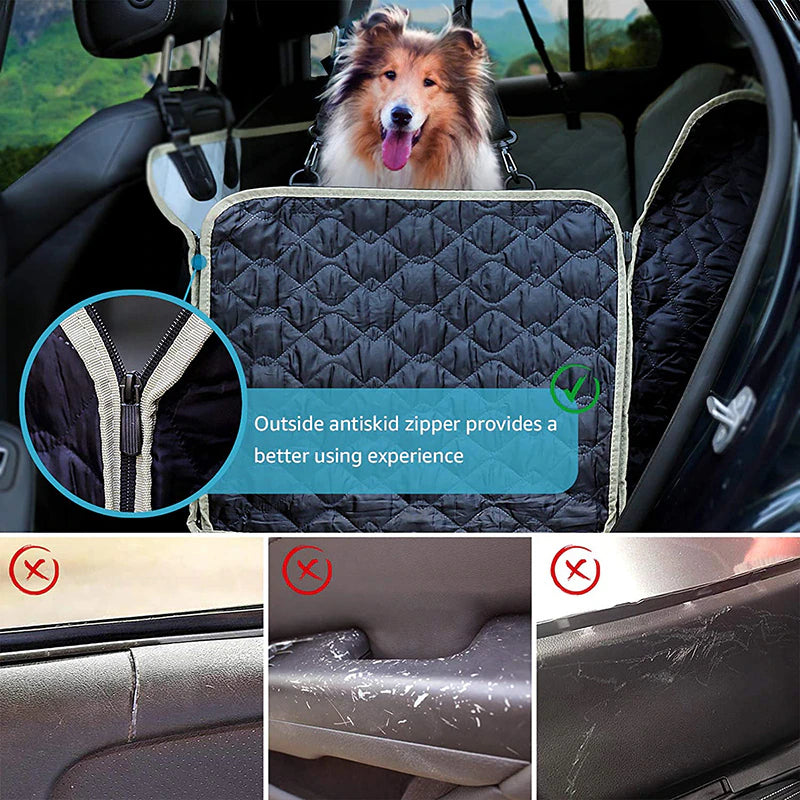 Durable Dog Car Seat Covers Waterproof Mesh Visual Window Scratchproof Nonslip Dog Hammock Fits for Cars Trucks Suvs