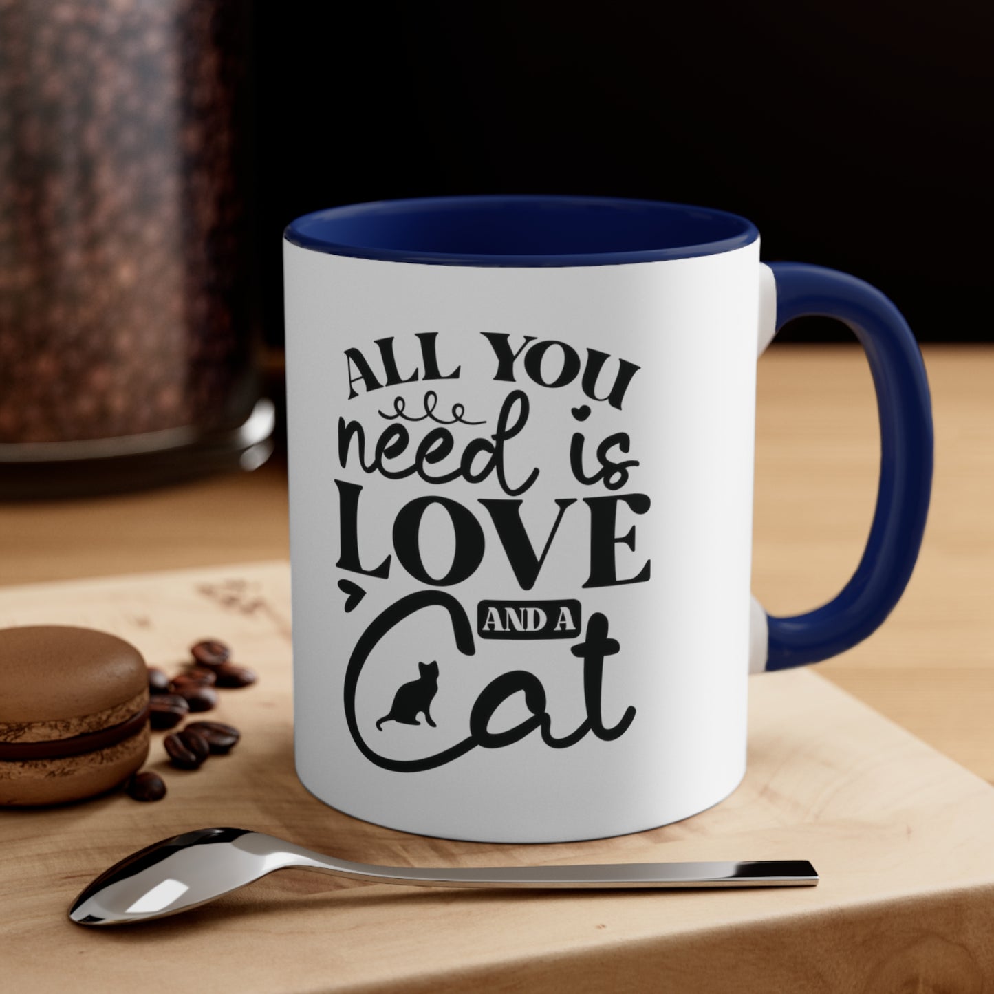 Cat Mom Accent Coffee Mug Gift for Cat Lovers