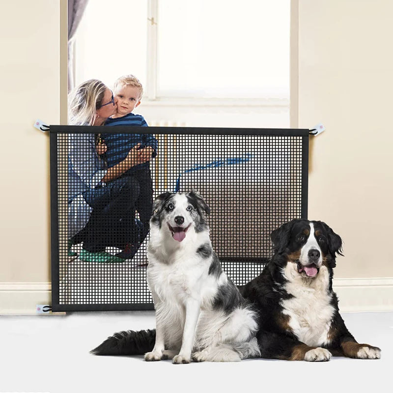 Portable Mesh Pet Fence Gate for Safety and Enclosure