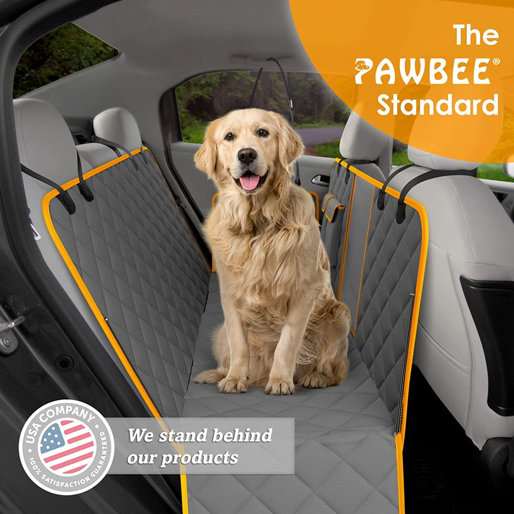 Waterproof Dog Car Seat Cover with Mesh Window - Back Seat Protector for Pets