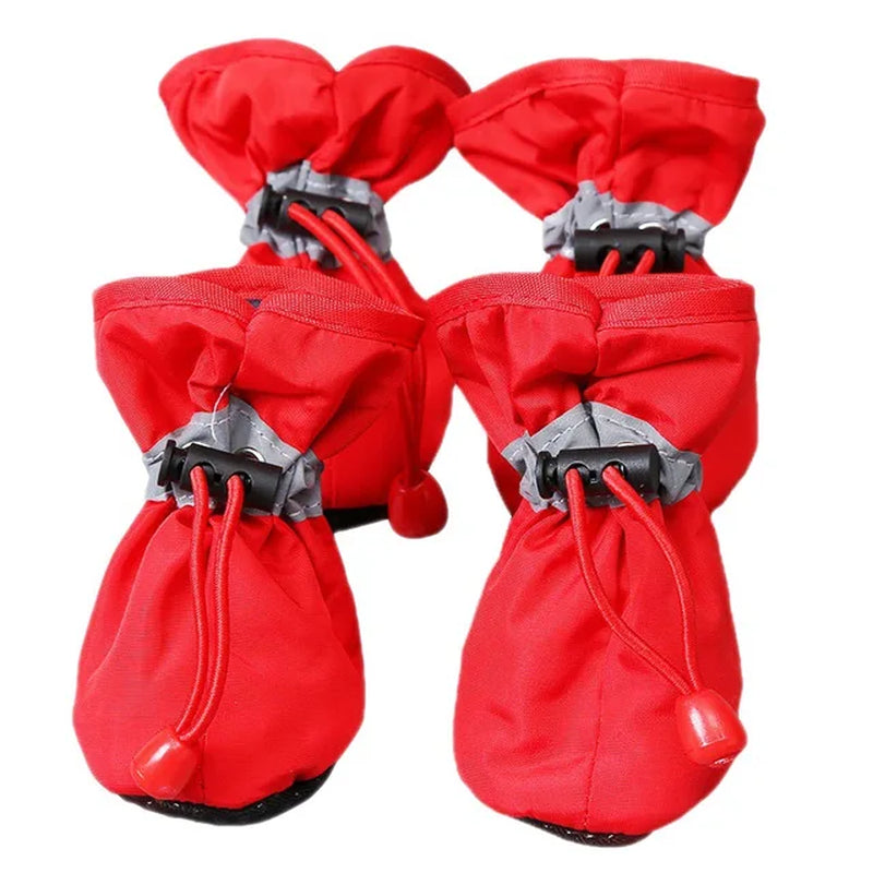 Anti-Slip Dog Shoes for Small and Medium Breeds - Red